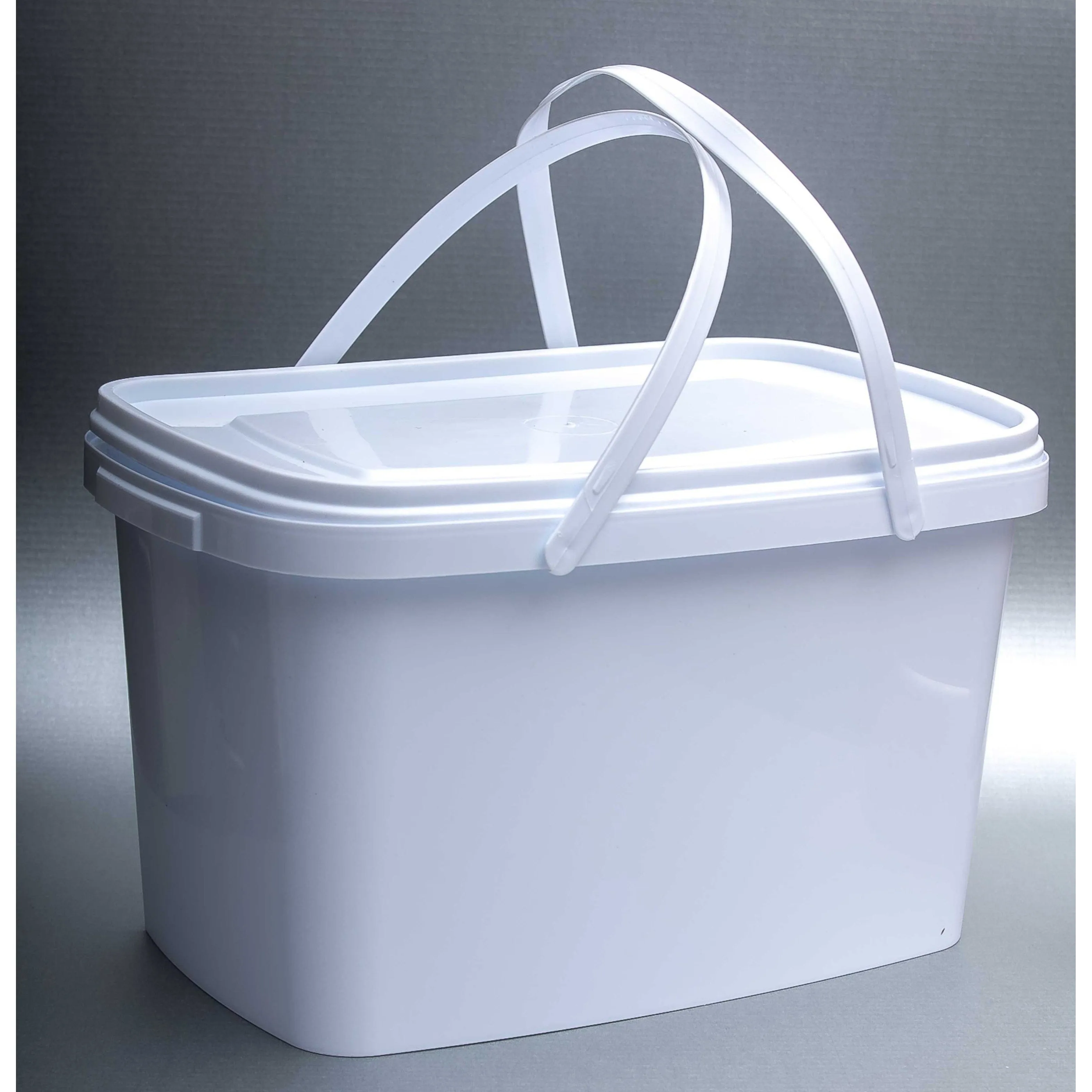 10L Plastic Bucket Rectangular Tamperproof with Handle and Lid