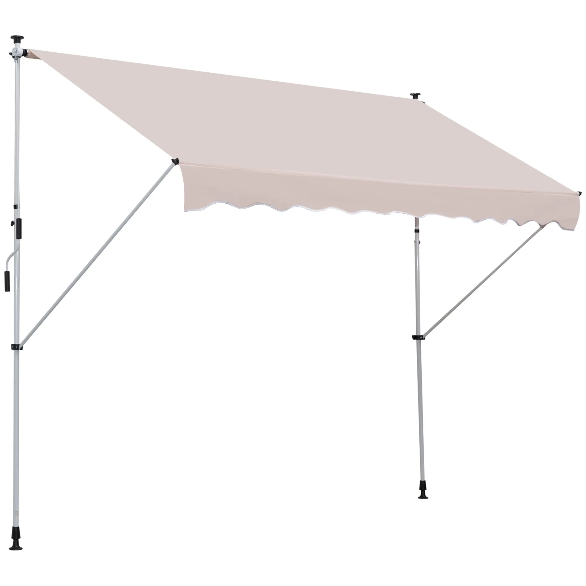 3x1.5m Adjustable Outdoor Aluminium Frame Awning Beige