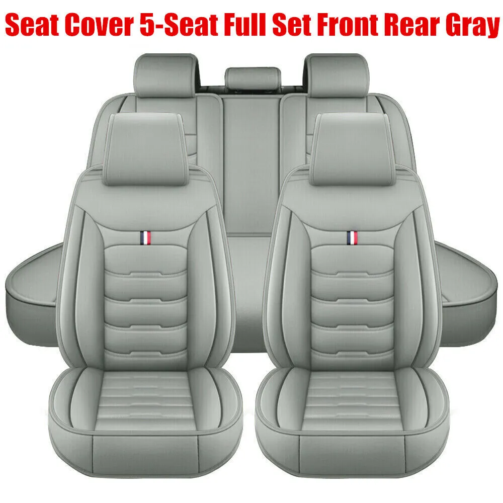 5 Seats Car Seat Cover Front Rear Full Set Cushion Pad