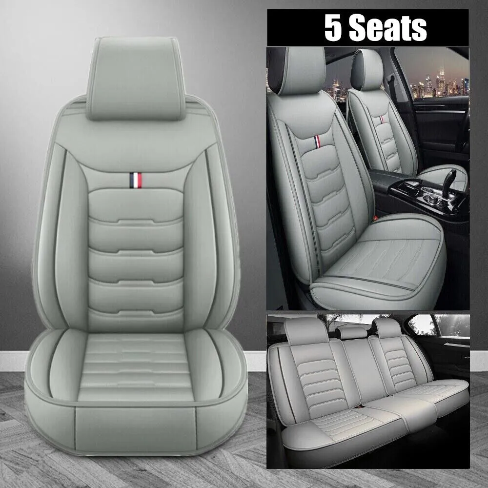 5 Seats Car Seat Cover Front Rear Full Set Cushion Pad