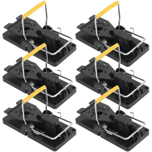 6Packs Mouse Traps Reusable Rat Rodent Killer Effective Pest Control Mouse Catcher Mice Snap Kill Trap