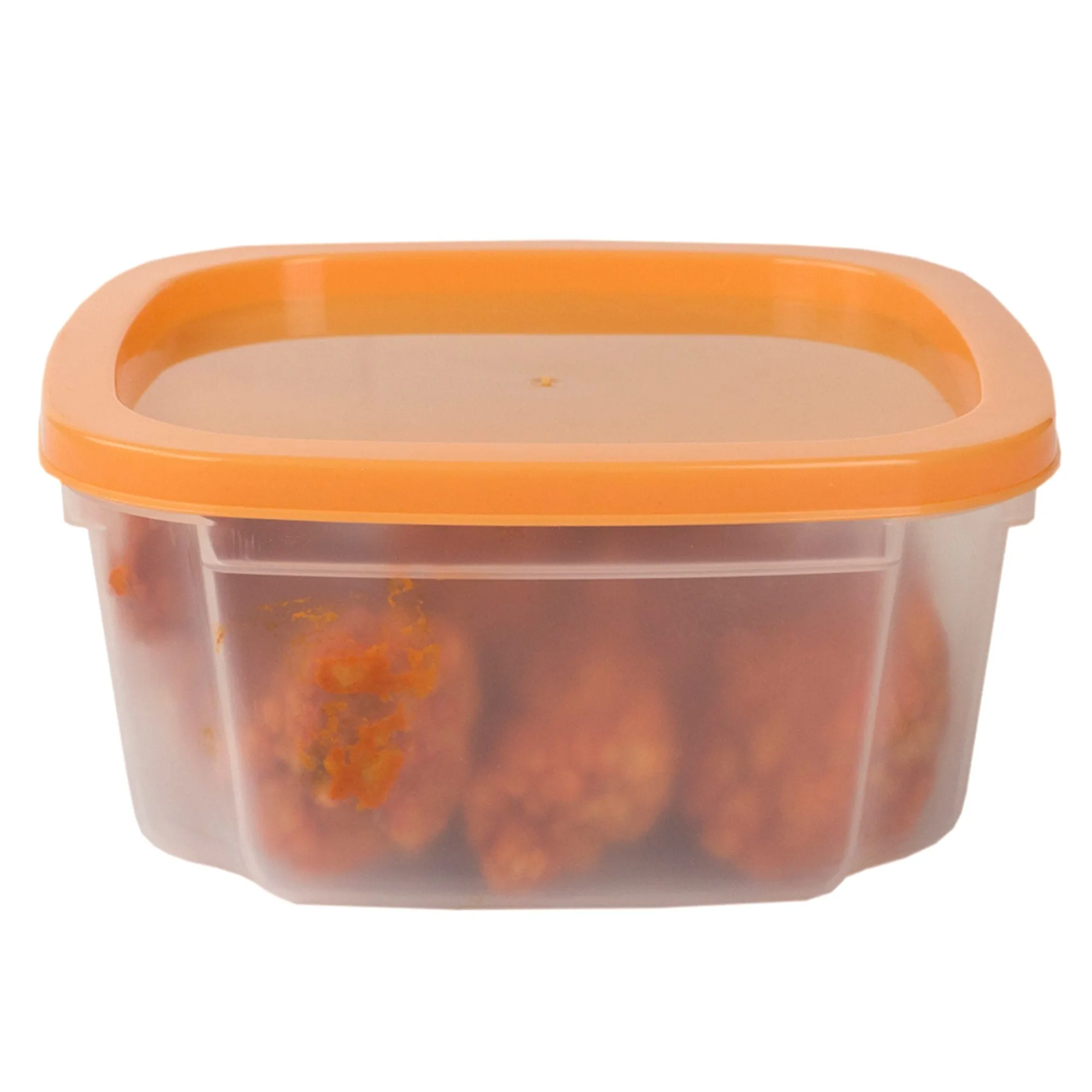 7 Piece Plastic Food Storage Container Set with Multi-Colored Lids