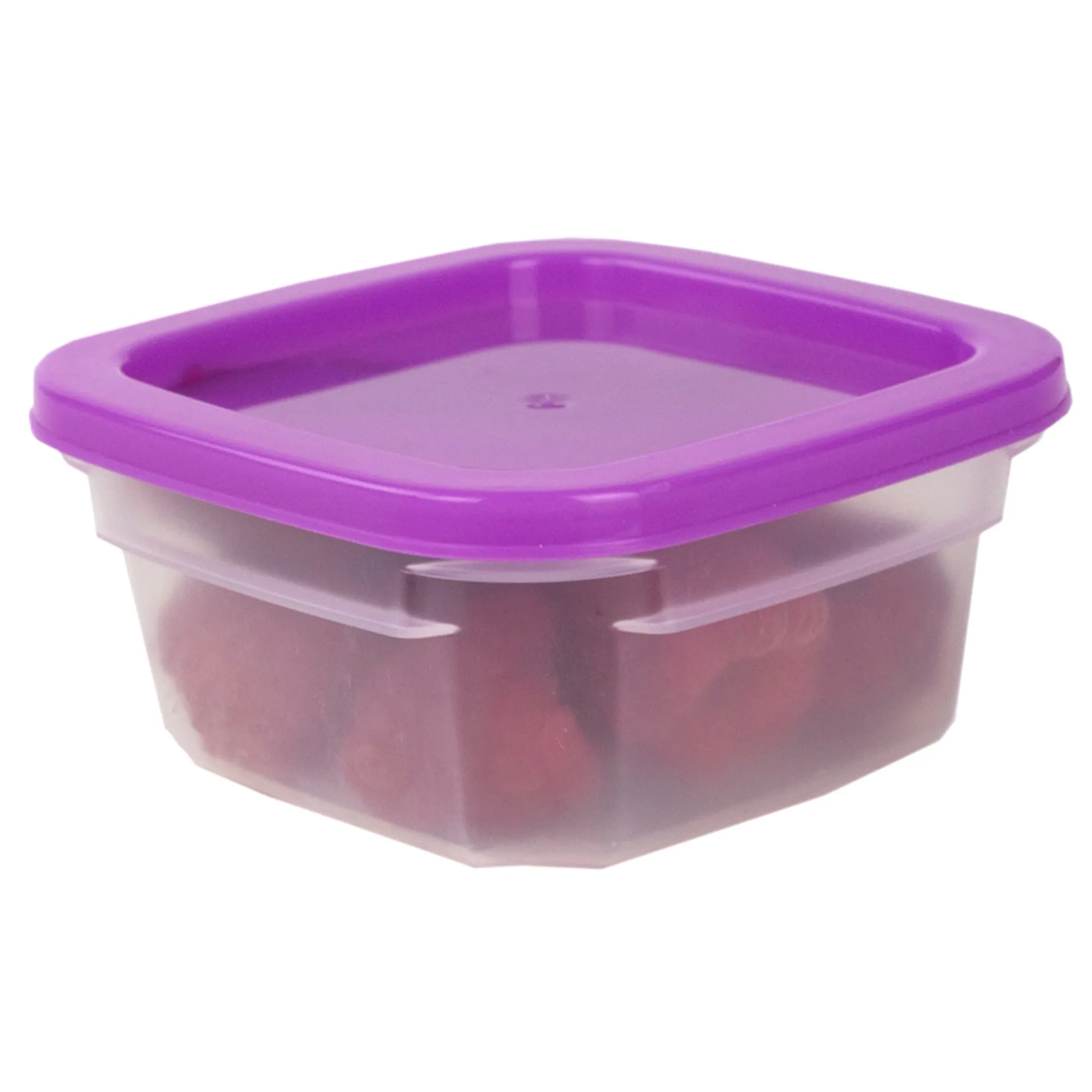 7 Piece Plastic Food Storage Container Set with Multi-Colored Lids