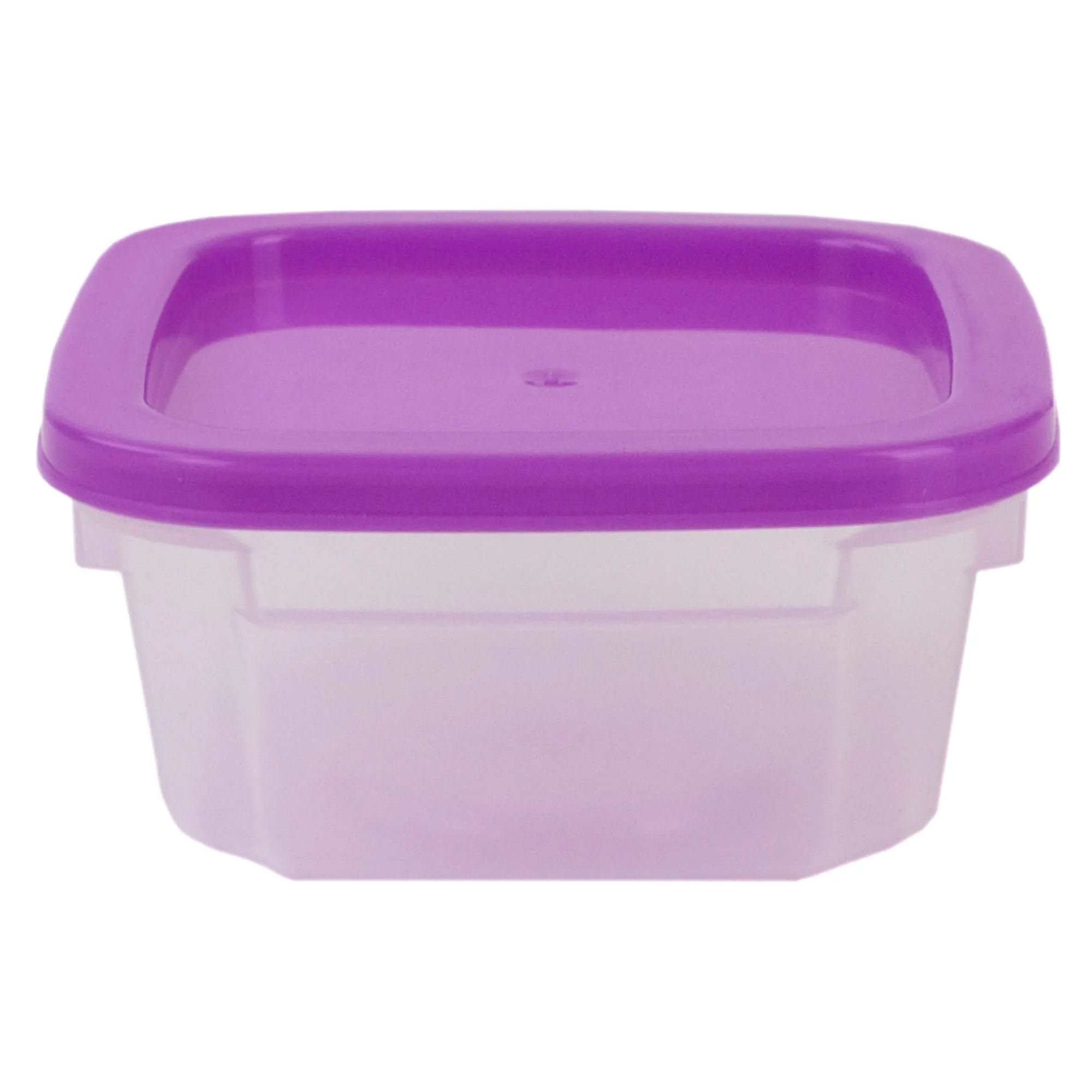 7 Piece Plastic Food Storage Container Set with Multi-Colored Lids