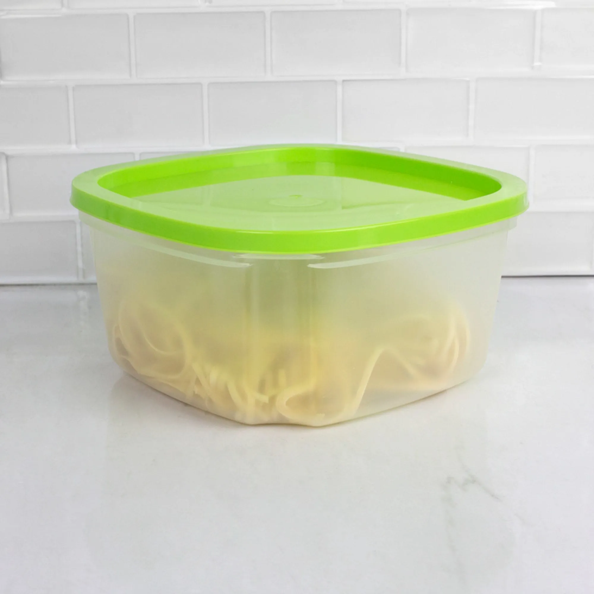 7 Piece Plastic Food Storage Container Set with Multi-Colored Lids