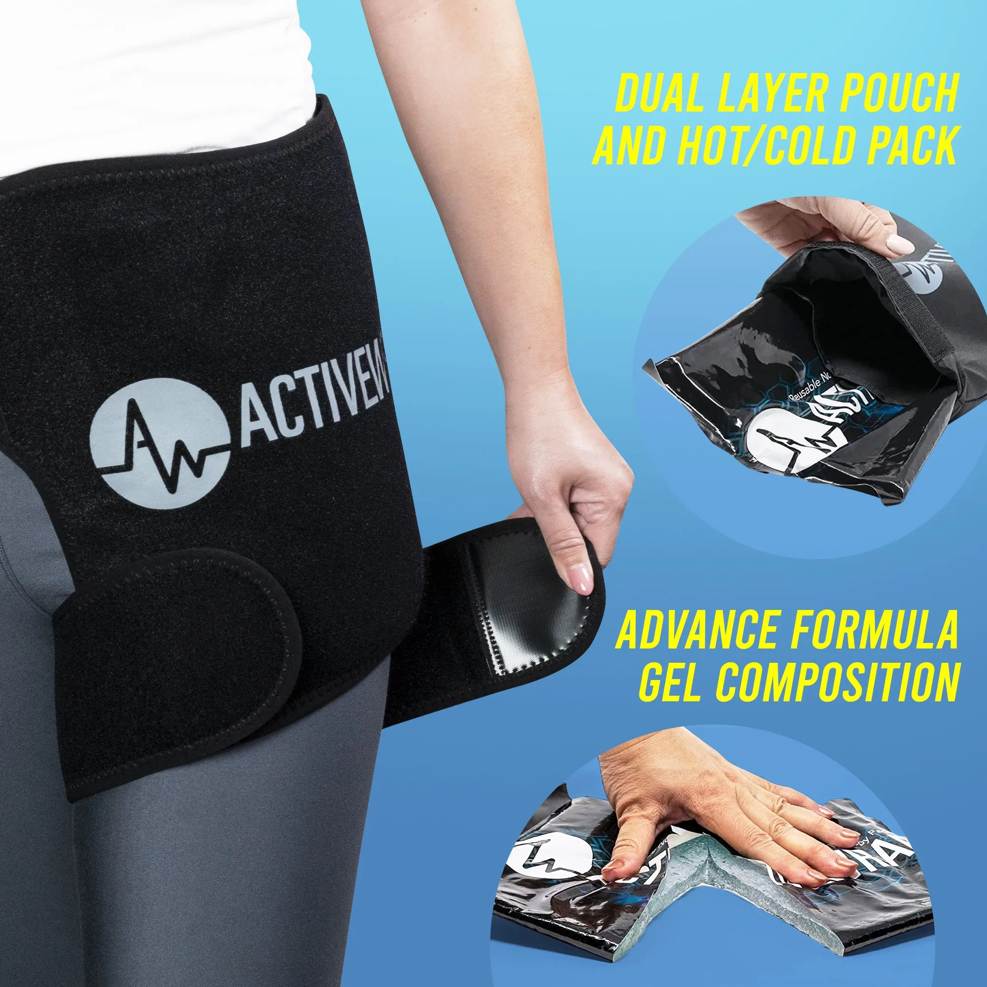 ActiveWrap® HIP Heat & Ice Wrap | Pack (Hip Replacement Pain Relief)