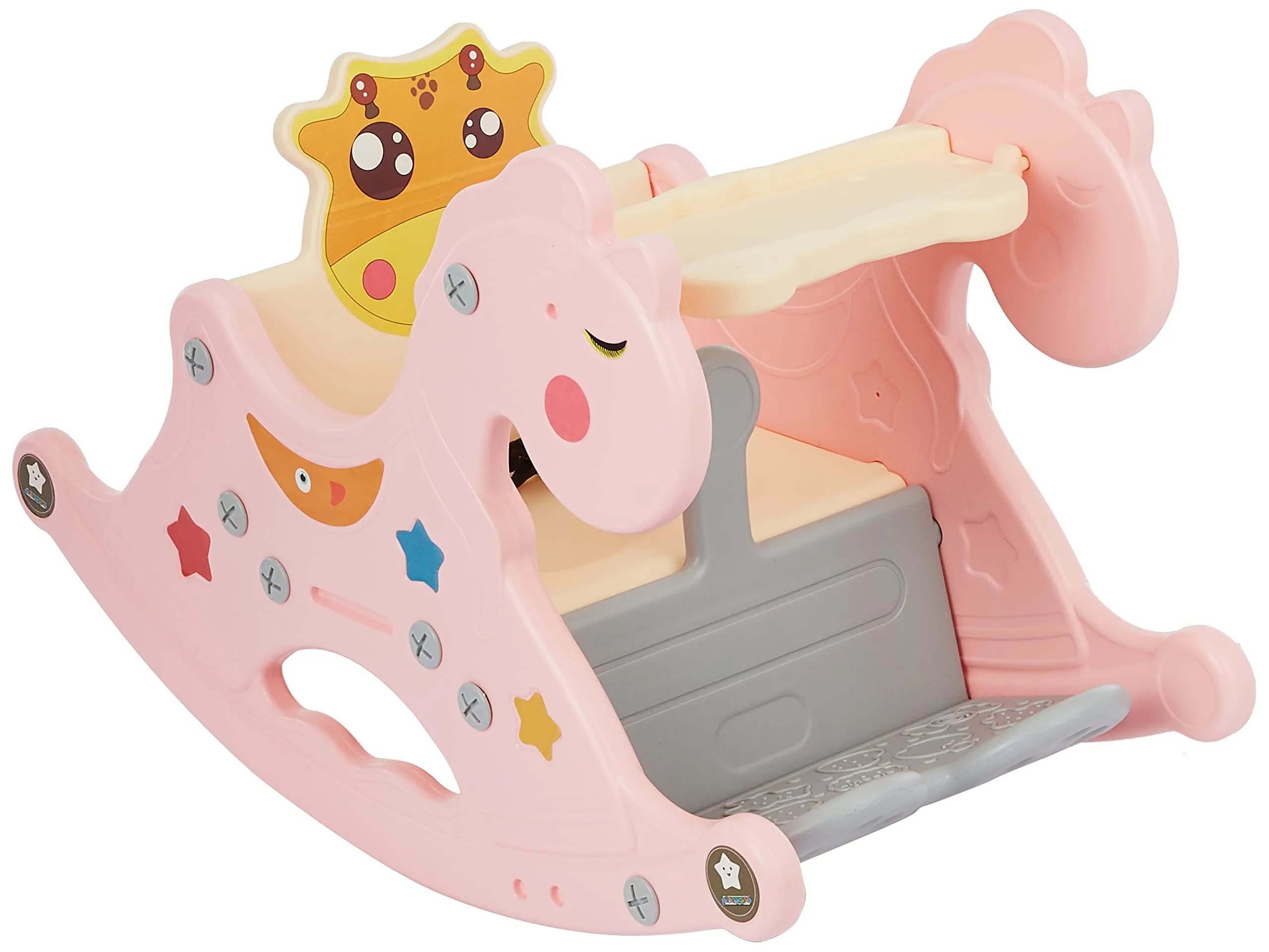 Amazon Brand - Jam & Honey Rocking Horse Sit On (Pink) 12 Months 7 Years for Kids