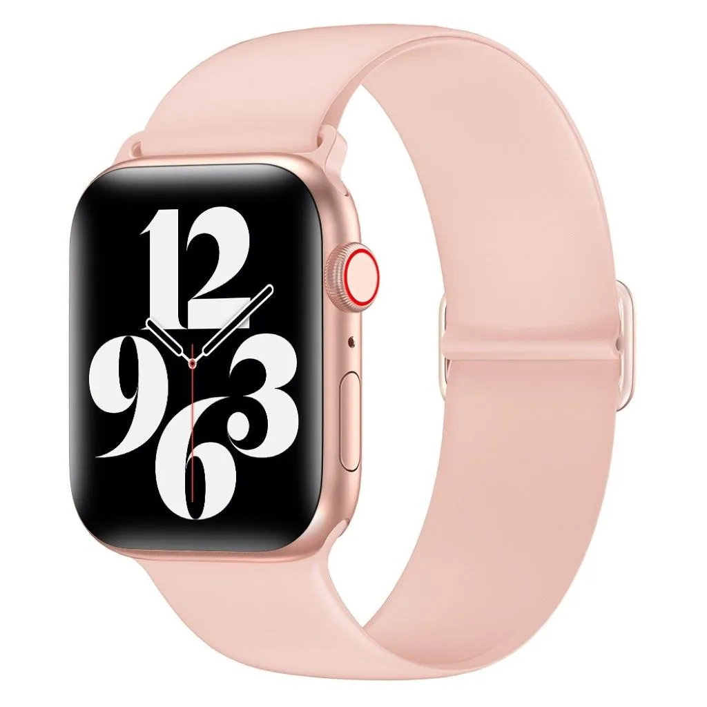 Apple Watch 44mm adjustable silicone watch strap - Pink