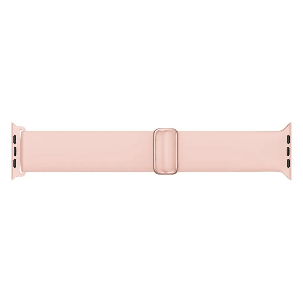 Apple Watch 44mm adjustable silicone watch strap - Pink