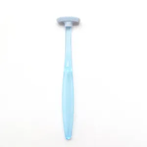 Bag tongue scraper and tongue cleaner