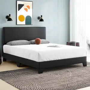 Bed Frame with Adjustable Headboard