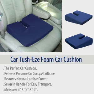 Car Tush-Eze Foam Seat Cushion - Perfect for Long Journeys (3" x 13" x 16")