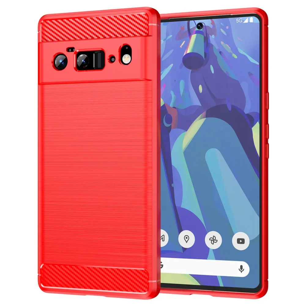 Carbon Flex case - Google Pixel 6 Pro - Red