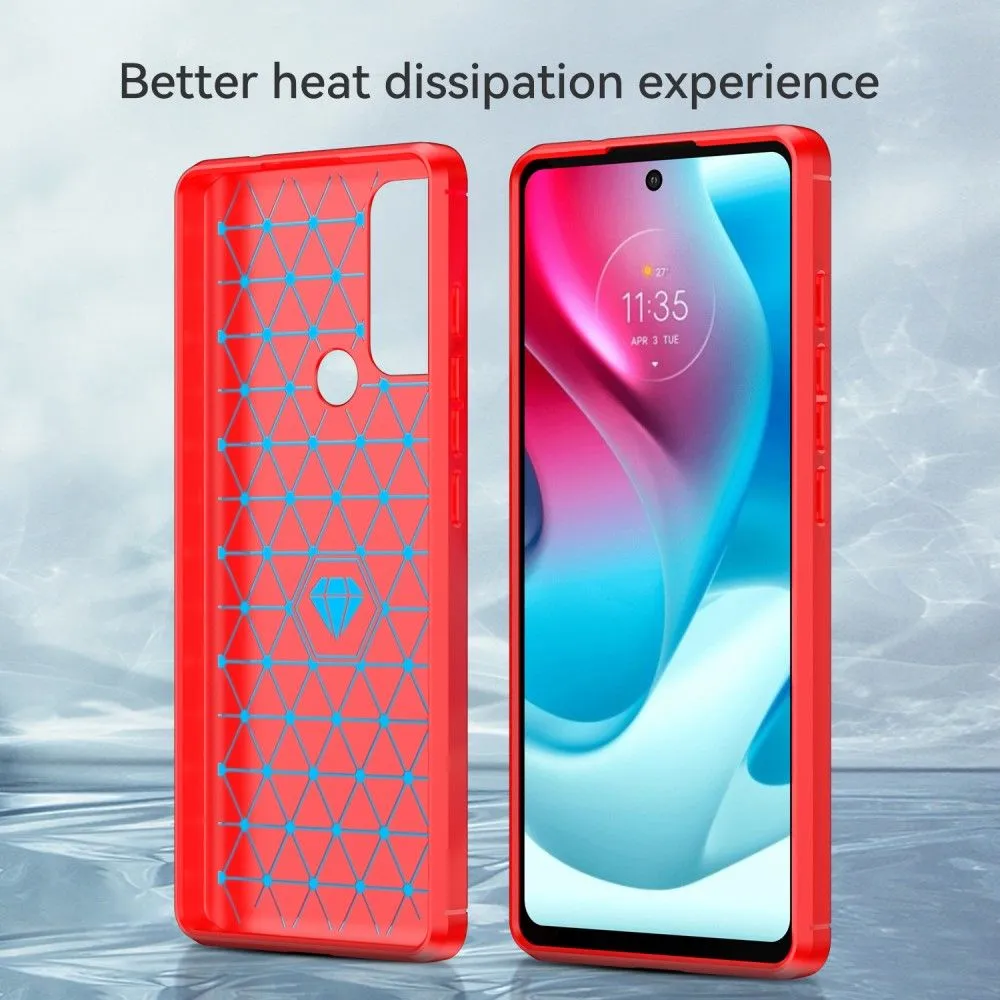 Carbon Flex case - Motorola Moto G60s / G60 - Red