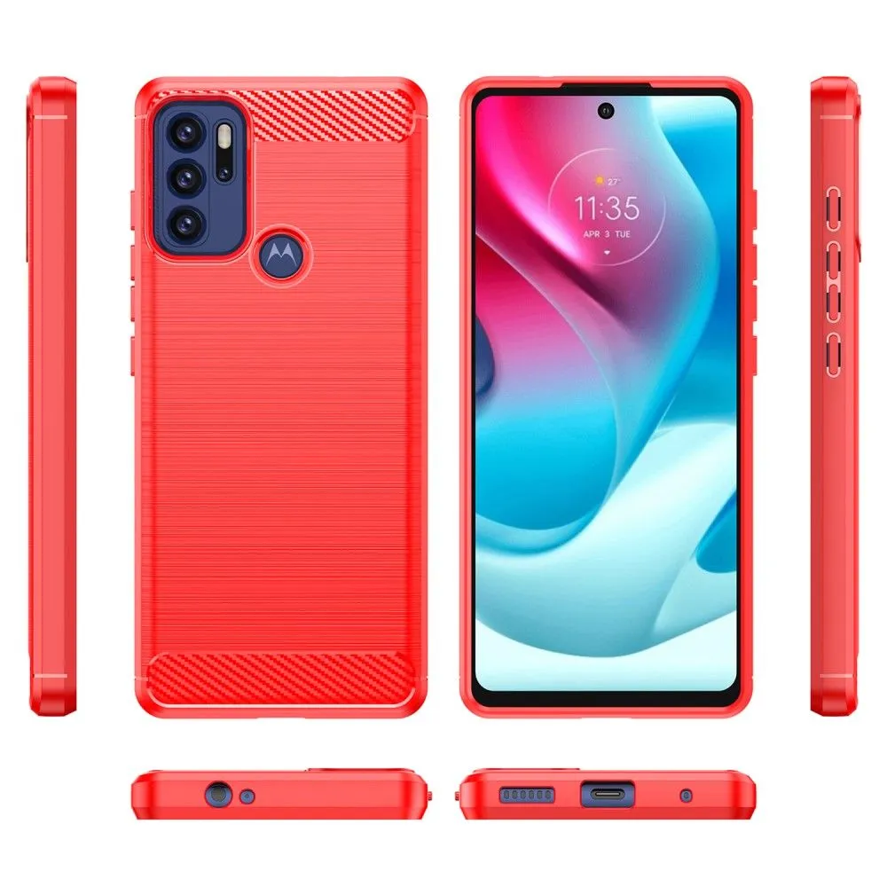 Carbon Flex case - Motorola Moto G60s / G60 - Red