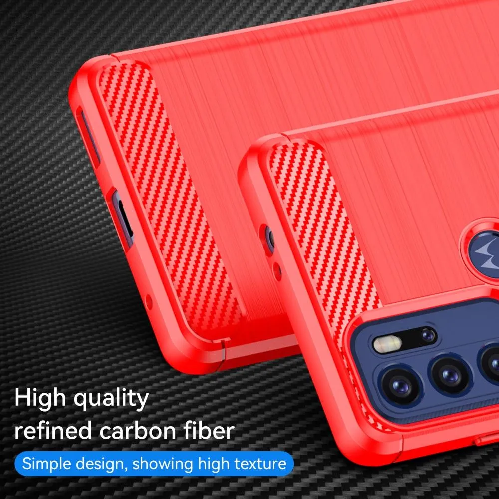 Carbon Flex case - Motorola Moto G60s / G60 - Red