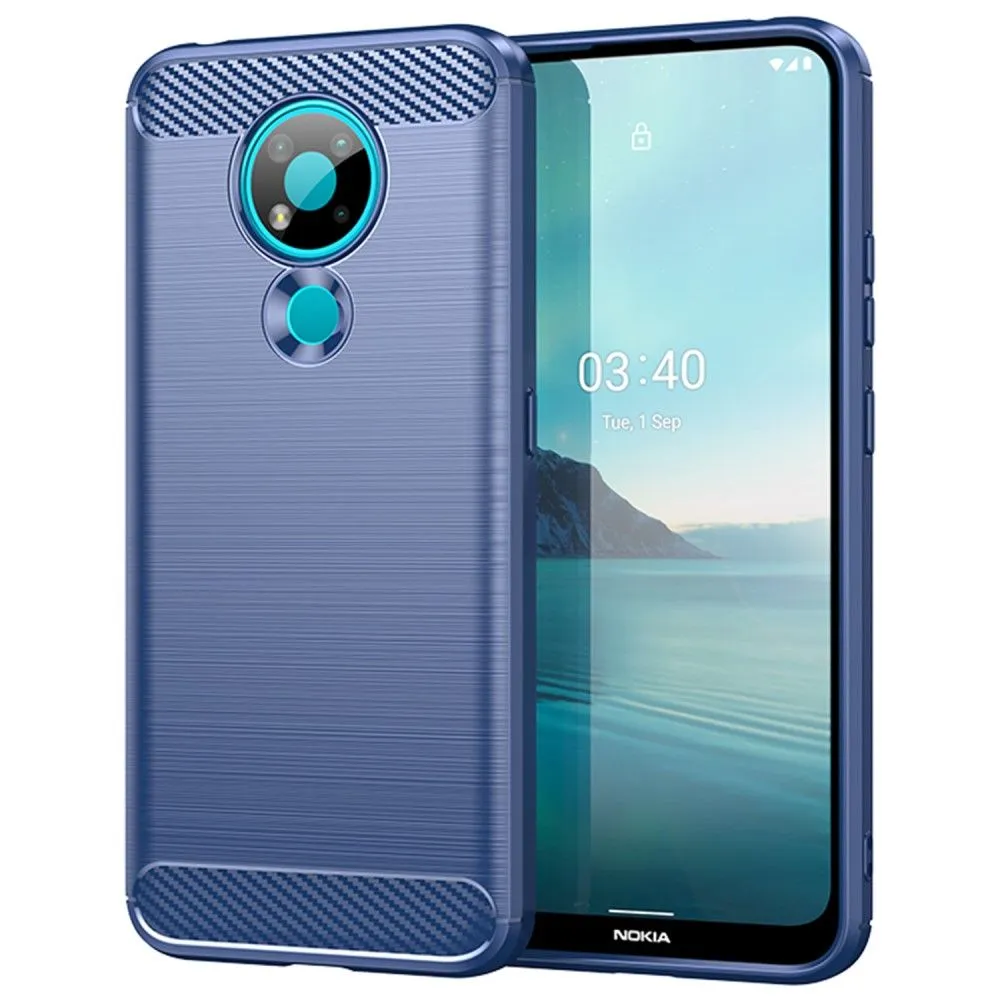 Carbon Flex case - Nokia 3.4 - Blue