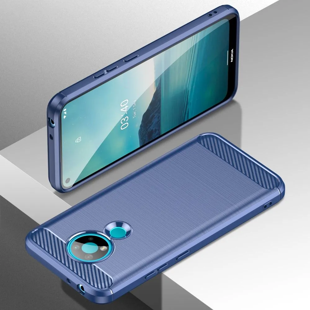 Carbon Flex case - Nokia 3.4 - Blue