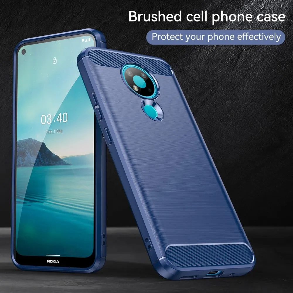 Carbon Flex case - Nokia 3.4 - Blue