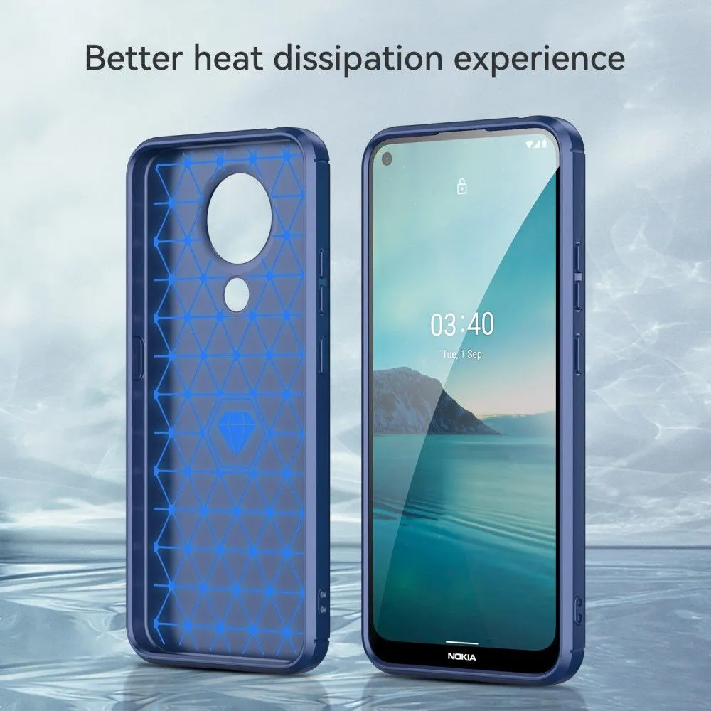 Carbon Flex case - Nokia 3.4 - Blue