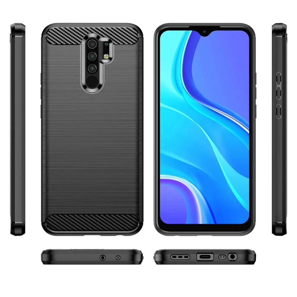 Carbon Flex case - Xiaomi Poco M2 Reloaded / M2 / Redmi 9 - Black