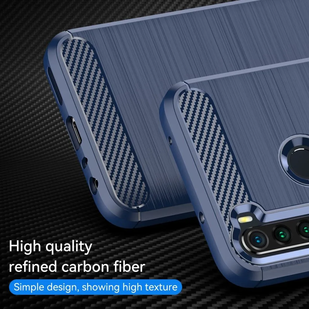 Carbon Flex case - Xiaomi Redmi Note 8 2021 / Note 8 - Blue