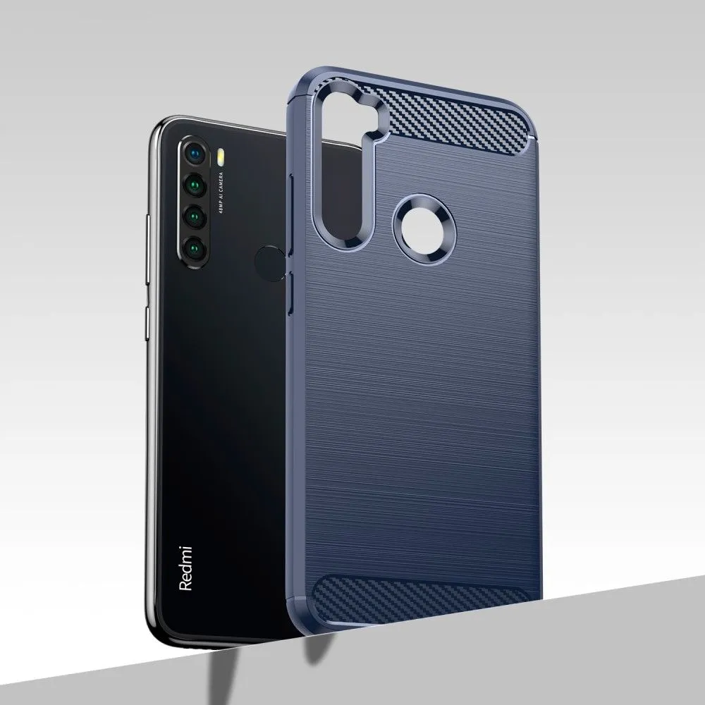 Carbon Flex case - Xiaomi Redmi Note 8 2021 / Note 8 - Blue