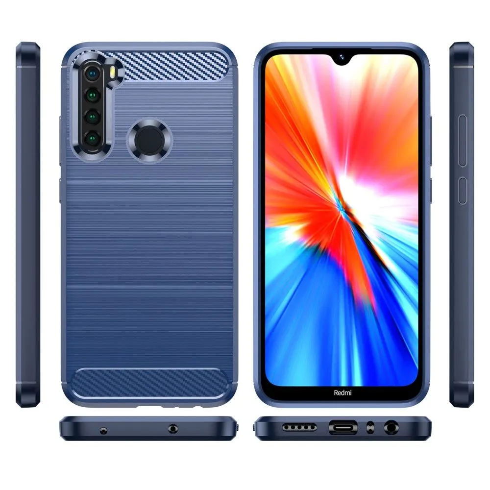 Carbon Flex case - Xiaomi Redmi Note 8 2021 / Note 8 - Blue