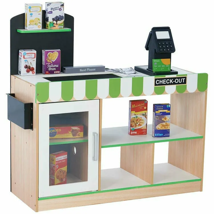 Cashier Austin Play Market Stand - Green / Wood