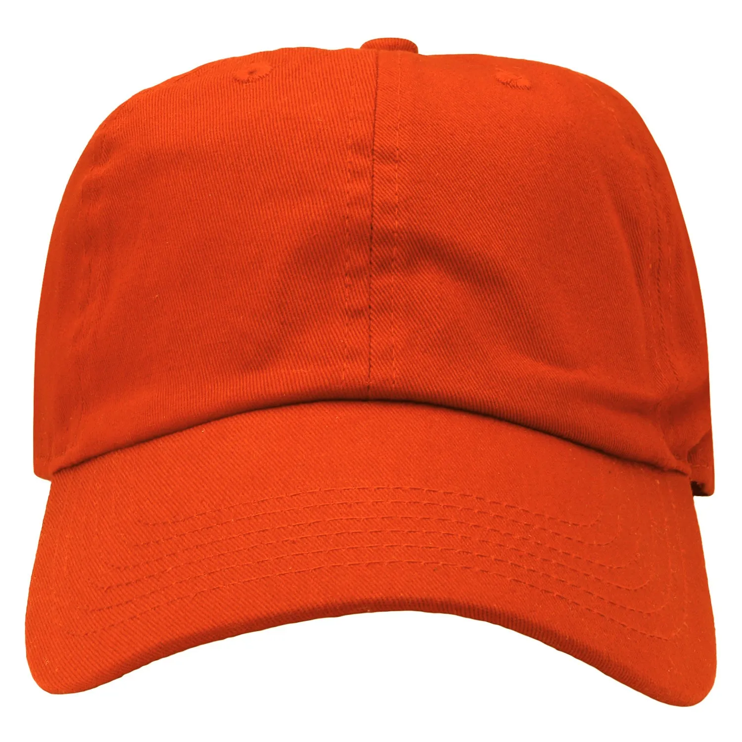 Classic Baseball Cap Soft Cotton Adjustable Size - Orange