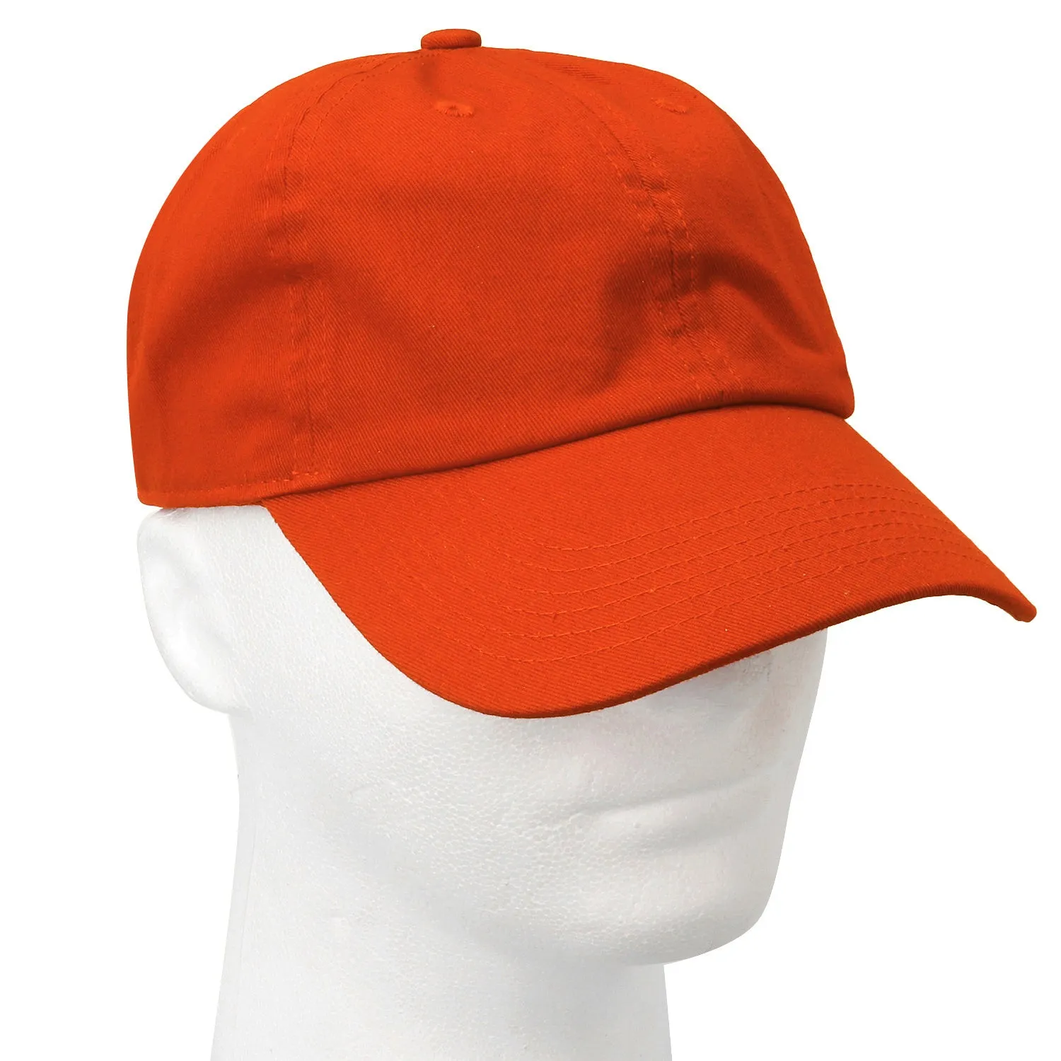 Classic Baseball Cap Soft Cotton Adjustable Size - Orange