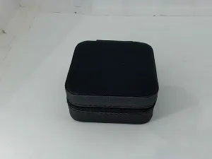 Compact Black Travel Jewelry Box Case - Small Size