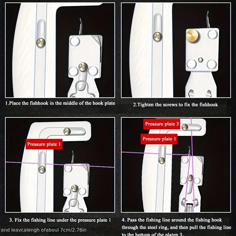 Effortlessly tie fishing knots with portable hooktier tool