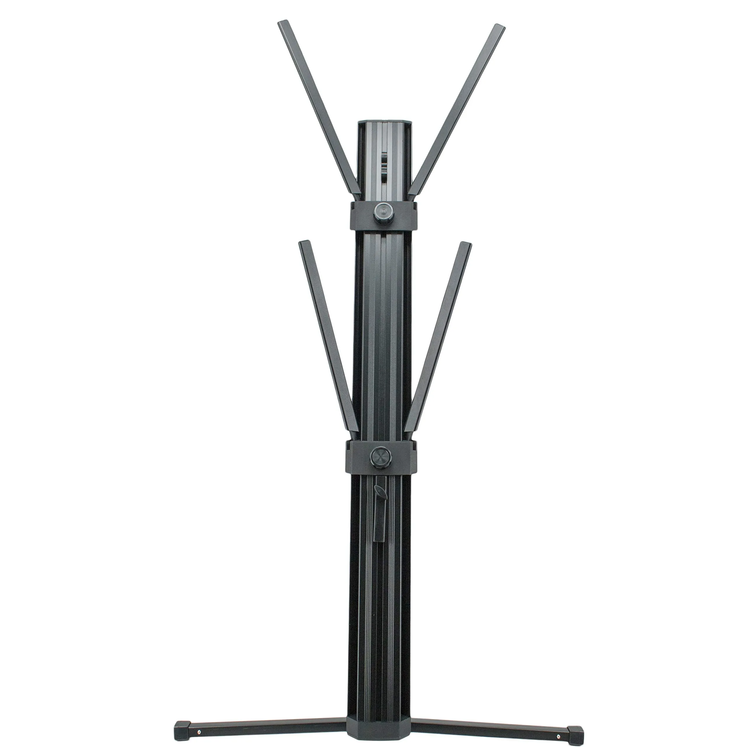 EMB Professional CKS508 Professional 2-Tier Column Keyboard Stand with 5/8" Mic Mount - Black