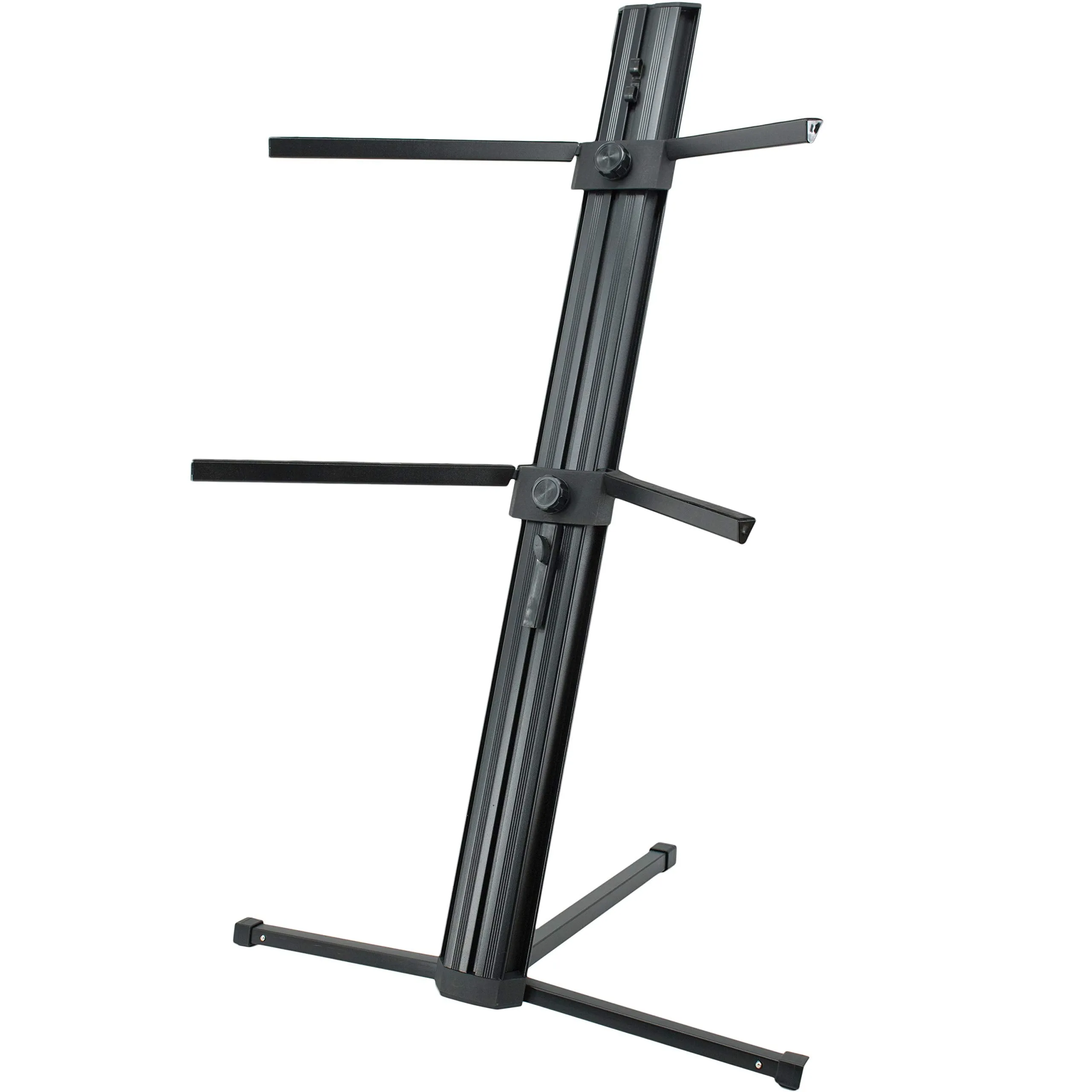 EMB Professional CKS508 Professional 2-Tier Column Keyboard Stand with 5/8" Mic Mount - Black