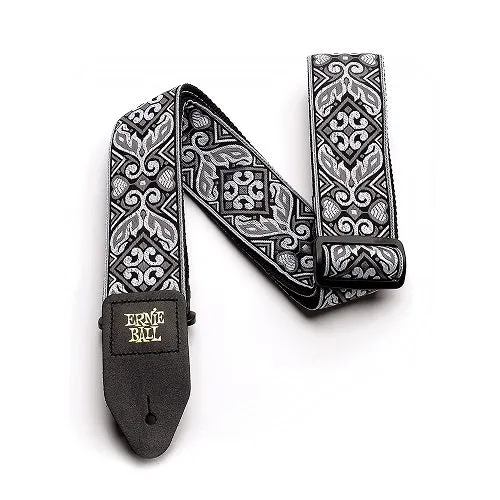 Ernie Ball Jacquard Guitar Strap - Tribal Silver and White