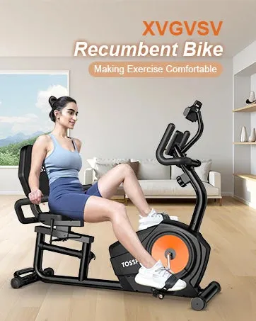 Exercise Bike, Recumbent Stationary Bike for Home, Recumbent Bike with 400LB Weight Capacity Whisper-Quiet 16 Levels M