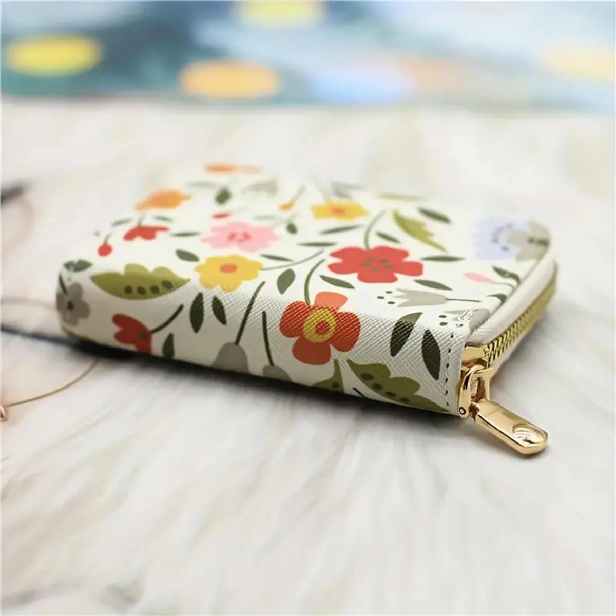 Flower Pattern Multi-Pocket Wallet