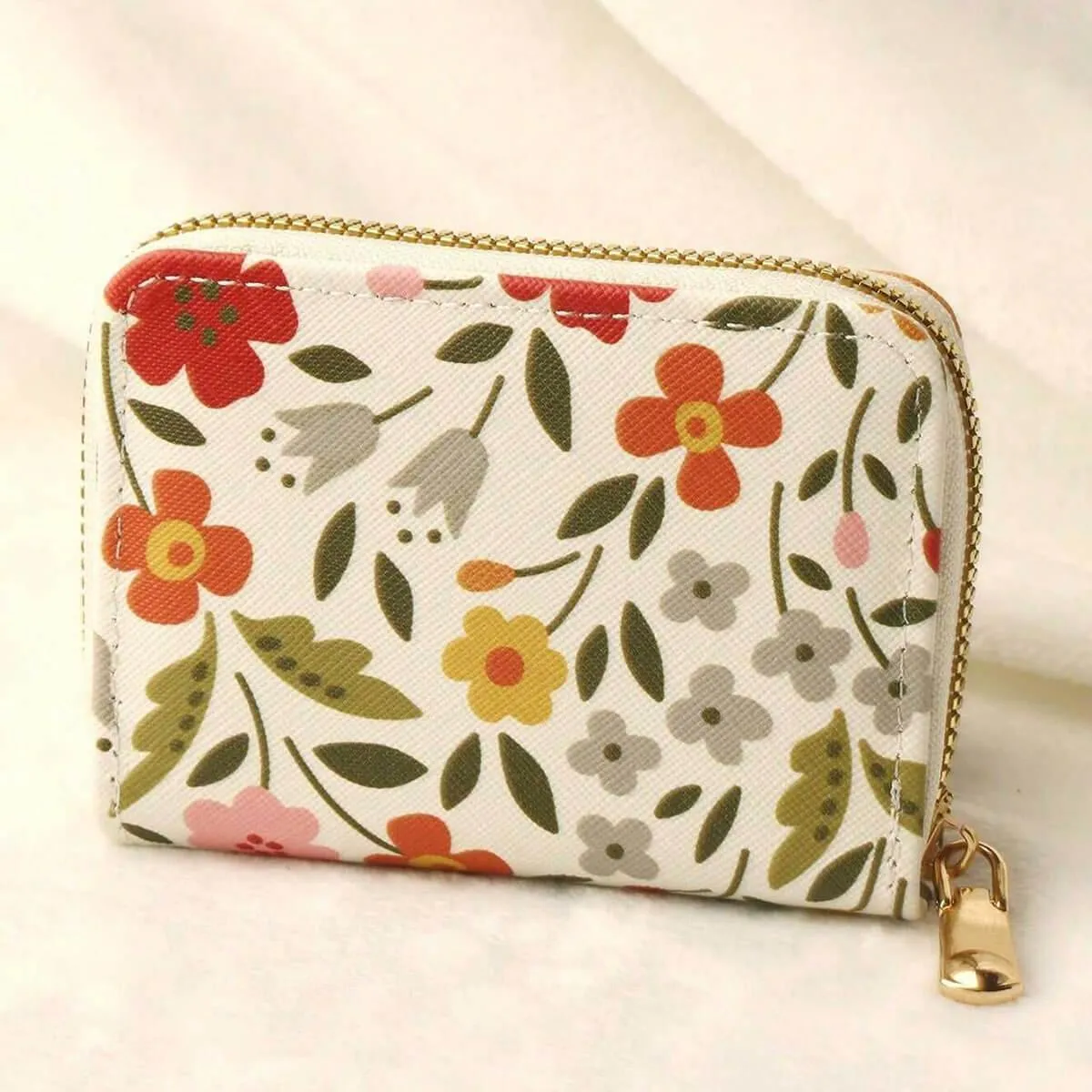 Flower Pattern Multi-Pocket Wallet