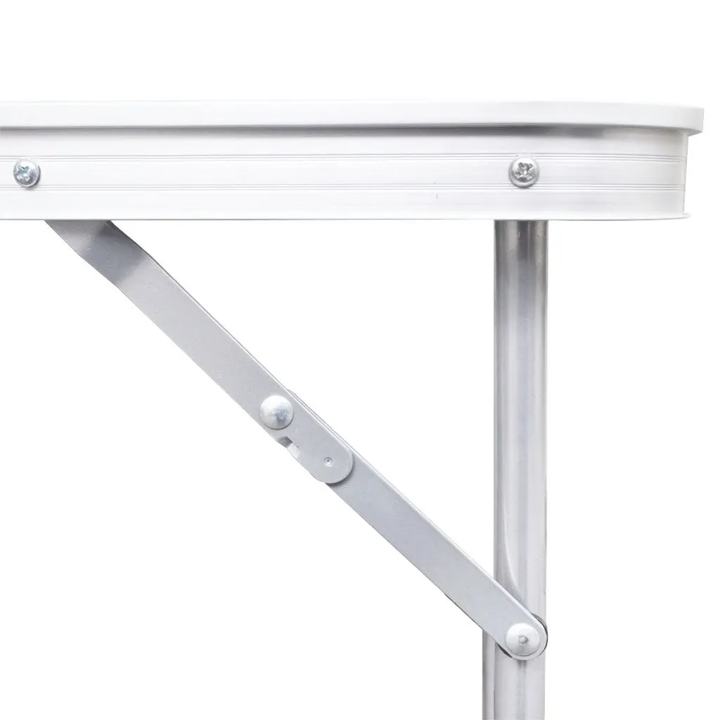 Foldable Camping Table Height Adjustable Aluminium 120 x 60 cm