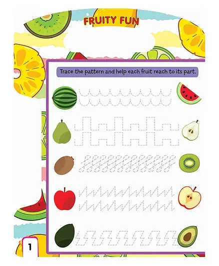 Fruits Write and Wipe Book With Free Pen for Kids