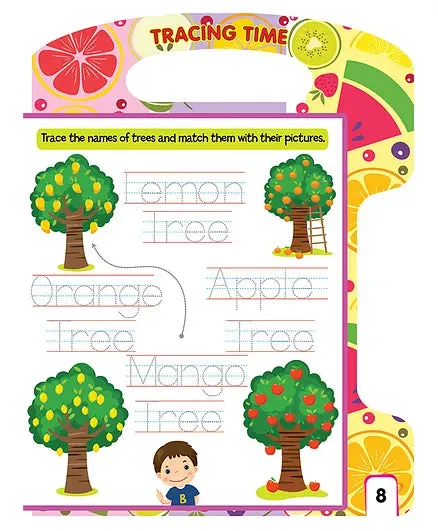 Fruits Write and Wipe Book With Free Pen for Kids