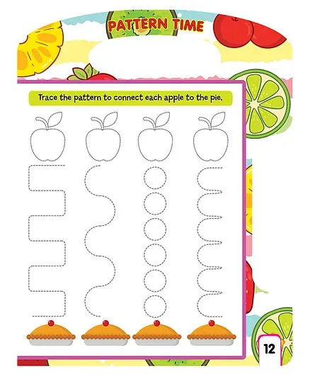 Fruits Write and Wipe Book With Free Pen for Kids