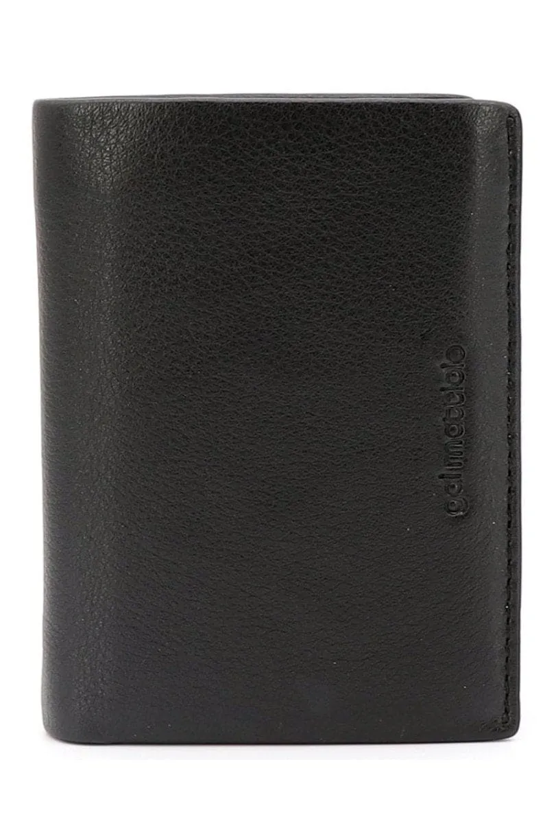 Gai Mattiolo Men's Wallet in Nappa Leather, Equipped With Card Holder, Card-sized Document Holder and Space for Banknotes, Black