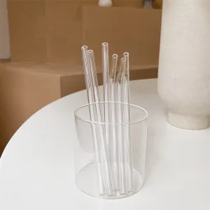 Glass Straws, Pearl Milk Tea Coarse Drinking Straws, Non-disposable Transparent Water Cups, Long Straws