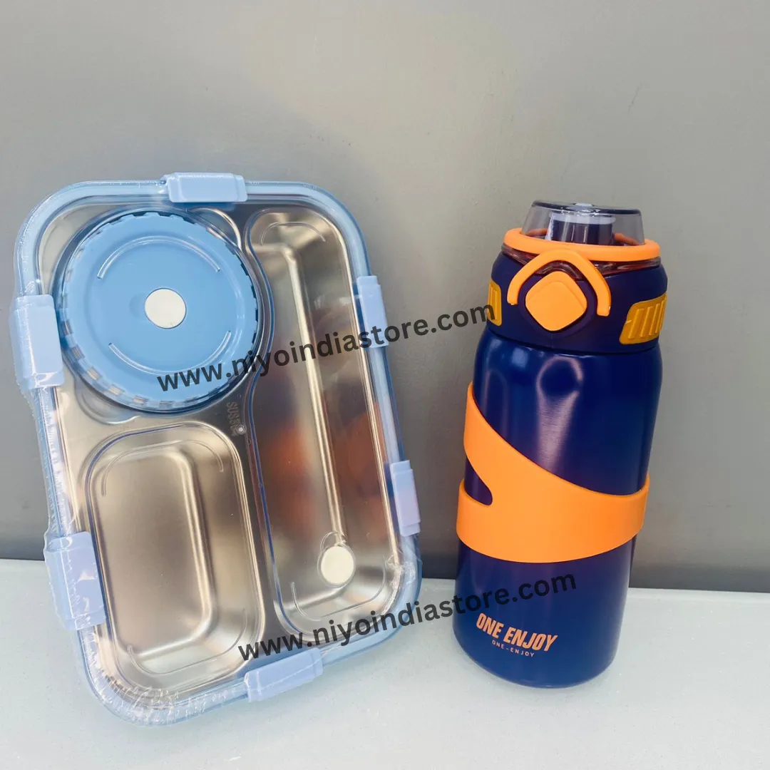 Grids and Giggles: The 600ml Bottle and 3-Grid Lunch Box Combo