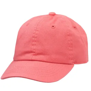 Kids Baseball Cap Cotton Adjustable Size - Coral