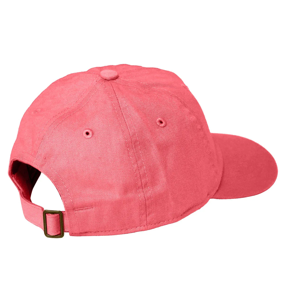 Kids Baseball Cap Cotton Adjustable Size - Coral