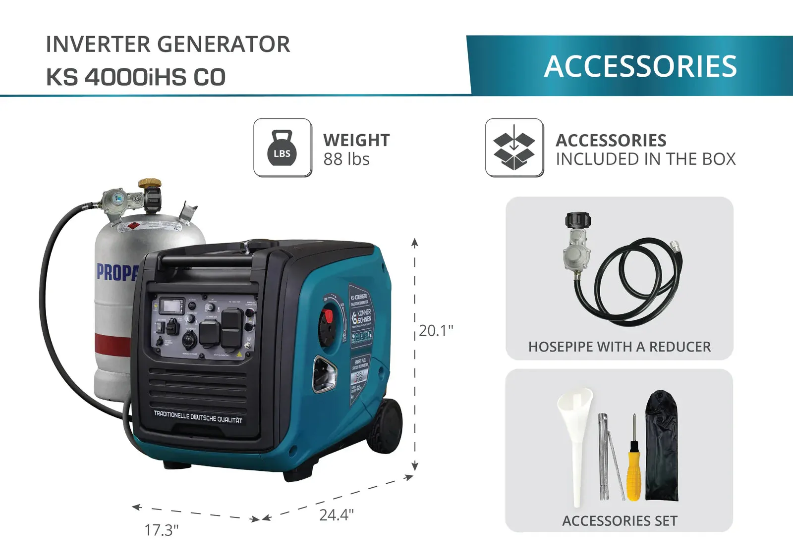 KS 4000iEHS CO Gasoline generator