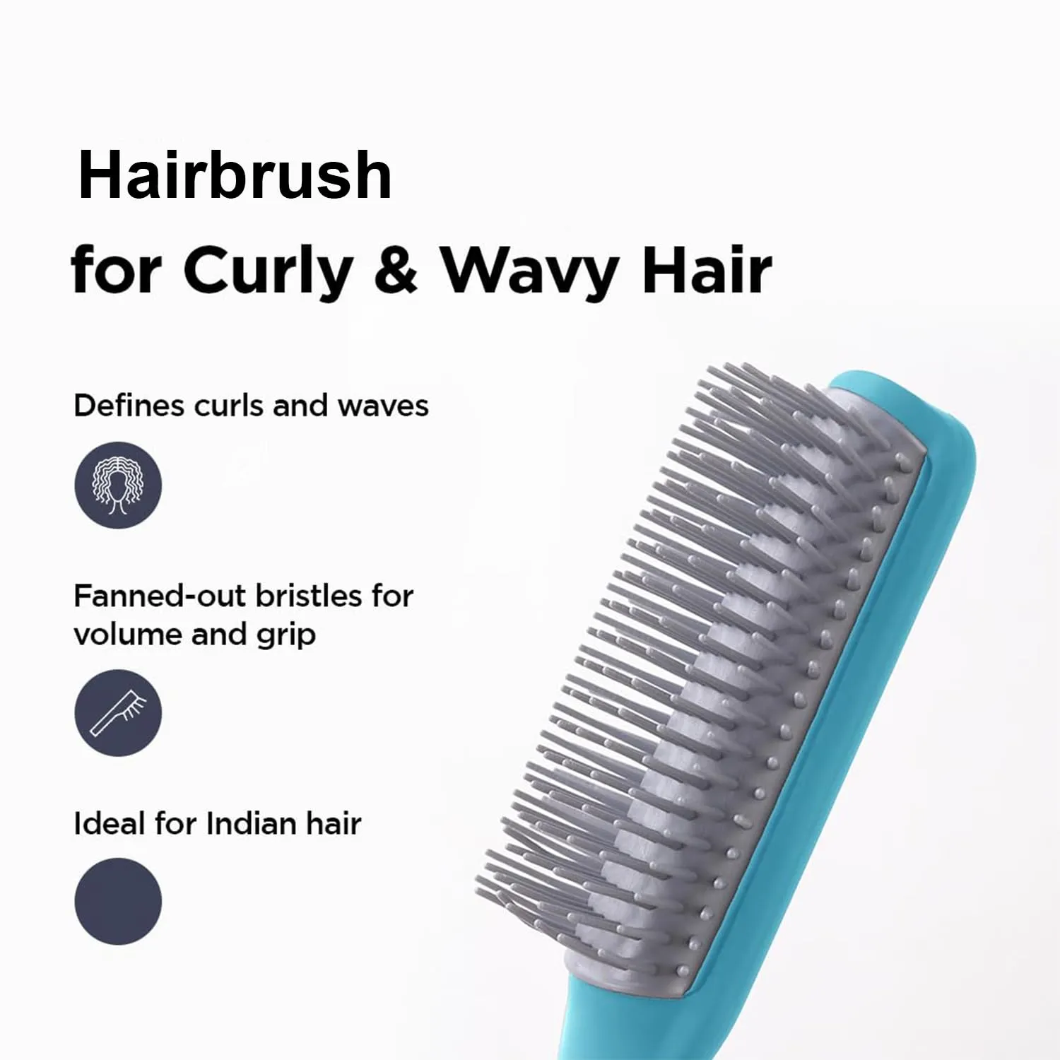 Kuber Industries Hair Brush | Bristles Brush | Hair Brush with Paddle | Brush for Curly wavy Hairs | Suitable For All Hair Types | Hair Brush Styling Hair | 2 Piece | C19BLE | Blue